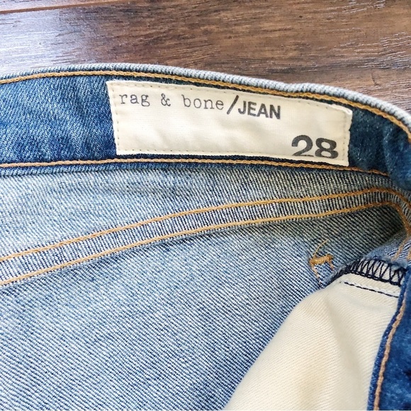 rag & bone • The Skinny Racer Relay jeans stripe slim zipper ankle low rise fade - Picture 5 of 14